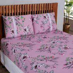 Lençol Queen Estampado Com Elástico Malha 100% Algodão Macio - Meta Ma