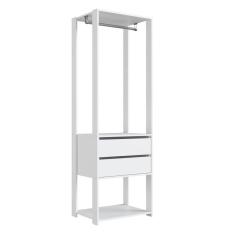 Guarda Roupa Closet 02 Gavetas 183x60cm Branco Proddy Branco