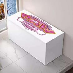 Baú Infantil Organizador De Brinquedos Personagem MDF Branco - Home A.