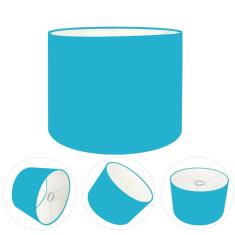 Cúpula Abajur Cilíndrica Cp-7015 Ø35x25cm Azul Turquesa