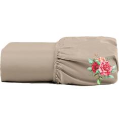 Lençol Dia A Dia Queen Com Elástico Barato - Tabaco