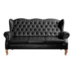 Sofá Imperador 3 Lugares Estilo Chesterfield Retrô Colonial