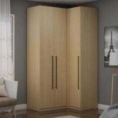 Guarda-roupa Modulado de Canto 100% Mdf 3 Gavetas Infinity - Genialfle