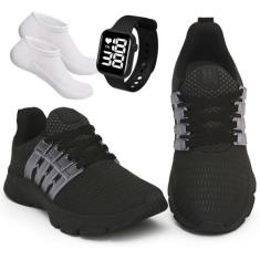 Kit Tênis Academia Feminino + Relógio Digital LED + Meia - It Shoes, P