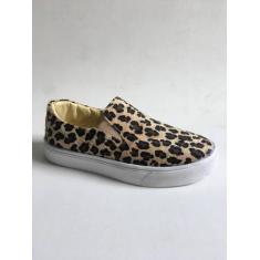 Tenis femininos casual animal print Onça slipon tam especial - Asarela