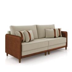 Sofá 2 Lugares Living 172cm Pé Madeira Valença Marrom/veludo K01 - D'r