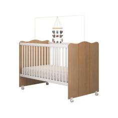 Berço Mini Cama Lolly com Rodízios 1,32cm X 0,77cm X 0,95cm. Naturalle