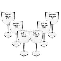 Kit 6 Taças Gin Acrílico Personalizadas - Chance de Ser Gin