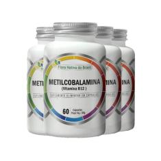 5 Vitamina B12 Metilcobalamina 414% 60 Cápsulas - Flora Nativa, sem