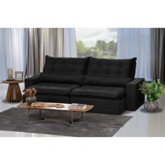 Sofá Modular 4 Lugares Ceará 2.30 MT Retrátil e Reclinável Veludo Sofa
