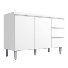 Balcão Para Pia Andréia 120 Cm 2 Portas Branco Ajl