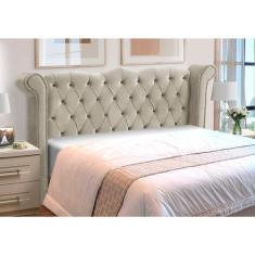 Cabeceira Cama Box King Size Estofada Madeira Luxo Lunna - D'Julia, Be