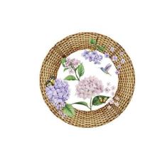 Sousplat Hortencias - NSW, 1 Peça, com base