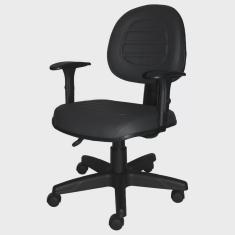 Cadeira Escritório Giratória Gomada Back System Braço Regulável Executiva Metal Wood Design