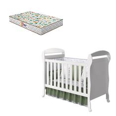 Berço Americano Danny Branco Acetinado com Colchão Gazin – Reller