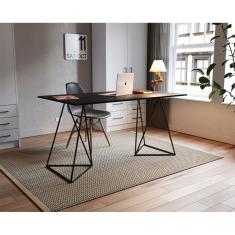 Escrivaninha Mesa Bela Vista Preto E Tampo Preto