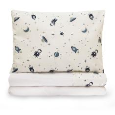 Jogo De Lençol Para Berço Americano 100% Algodão 3 Peças - Space