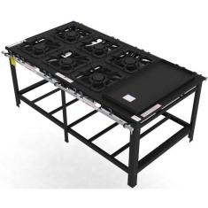 Fogão Industrial Gastromaq 6 Bocas Duplas com Chapa Linha Centro FG406