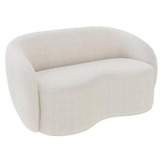 Sofá 3 Lugares Living Orgânico Sala De Estar 180cm Garbin Z08 Boucle Bege - Mpozenato