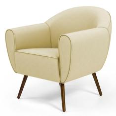 Poltrona Nina Corino C-26 Com Pés Palito Castanho