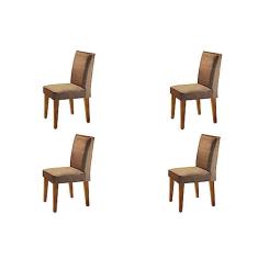 Conjunto Com 4 Cadeiras Para Sala de Jantar Lunara Rufato
