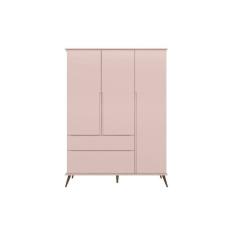 Guarda Roupa Infantil 2 Gavetas 3 Portas Roupeiro Retrô Com Pés Melinda  Rsê - Phoenix Baby