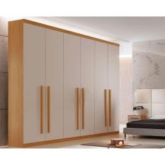 Guarda Roupa 6 Portas E 6 Gavetas Pernambuco Naturale-off White - Rufato