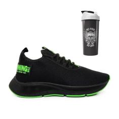 Tênis Academia Masculino Esportivo Caminhada Bf Shoes + Coqueteleira Exclusiva