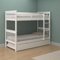 Beliche Woodstore De Solteiro Em Madeira Com Cama Auxiliar