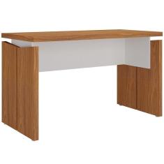 Mesa Para Escritório Home Office 145cm Unik A02 Freijó Branco - Lyam Decor