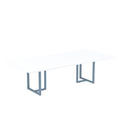Mesa Reunião 2600x1200mm Mr2600p25tub Branco/Azul Dali