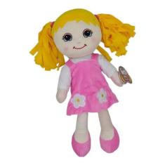 Boneca de Pano C/ Vestido de Florzinha - Bbr Toys