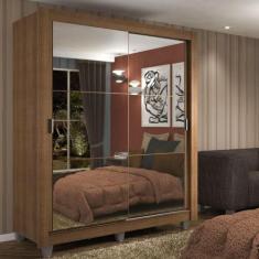 Guarda-Roupa Solteiro Madesa Dallas 2 Portas de Correr de Espelho 2 Ga