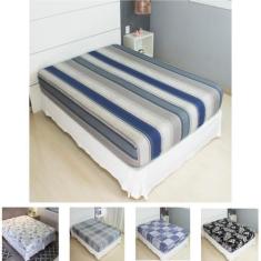 Lençol Avulso Casal Malha 100% Algodão Estampado Com Elástico - Cozzil