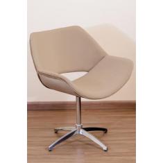 Poltrona Decorativa Vazada Pé Giratório de Alumínio - Squadra Decor, B