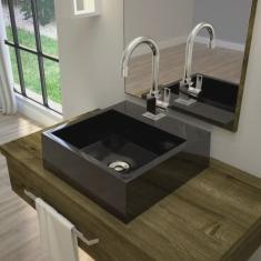 Kit Cuba Q395 com Torneira Luxo 1195 Metal e Válvula Click 1 B e Sifão Pvc e Flexível Compace