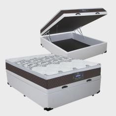Cama Box Bau Casal + Colchao New York (138x188x61) - Gazin
