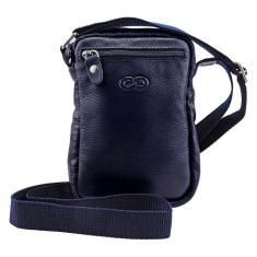 Bolsa CrossBody Transversal BARI em Couro Galvani, Azul
