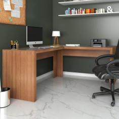 Mesa para Escritório Angular França Amêndoa - Pnr Móveis