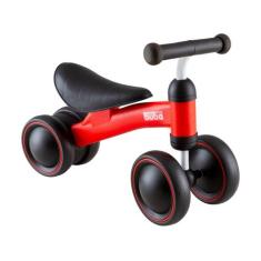 Bicicleta Equilíbrio Sem Pedal 4 Rodas Buba, Vermelho
