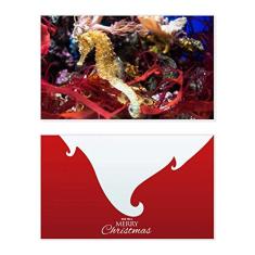 Cartão de felicitações de Natal com mensagem de Natal com letra de Natal