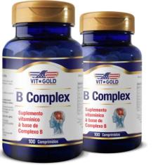 Kit Vitaminas Complexo B Vitgold 100 Cápsulas 2 Unidades