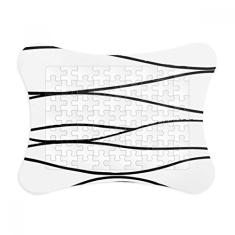 Moldura de quebra-cabeça de textura de linha irregular, enfeite de jogo de quebra-cabeça