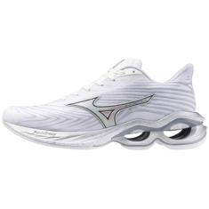 Tênis Mizuno Wave Creation 25 Edição Aniversário Unissex Branco e Prata