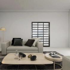 Porta de Aluminio de Correr 210x200cm 3 Folhas com Travessa Topsul Preto