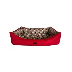 Cama para Cachorro Retangular em Corino + Poliéster Rosa Cachorrinho Extra Grande (XGG) 98 x 65 cm