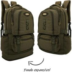 Mochila Lona Extensivel Dl0775 Esportiva Grande Verde - Ello