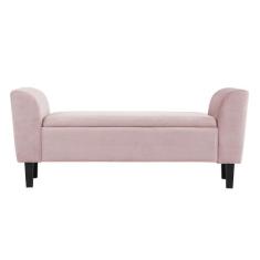 Recamier Bau Malibu 1,40m Suede Rosa Bebe - Inova Decor - Inova Decora