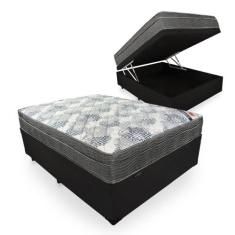 Cama Box Baú Viúva + Colchão De Molas Ensacadas Ortobom ISO SuperPocke