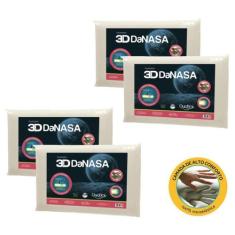 Kit Família Travesseiro Nasa 3D Duoflex Macio Antialérgico - Travessei